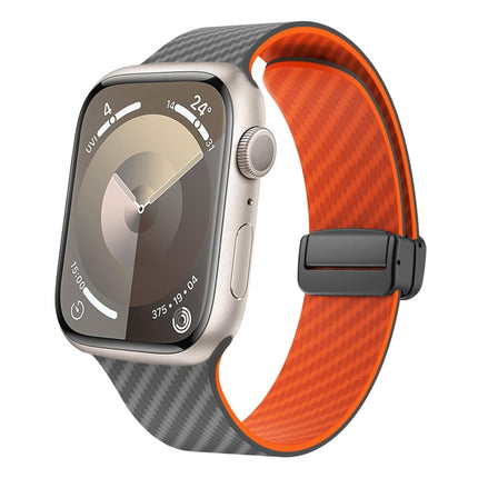 Carbon Fiber Magnetic Black Buckle Watch Band, For Apple Watch Series 6 44mm, For Apple Watch Series 5 44mm, For Apple Watch Series 5 40mm - DealBuddy