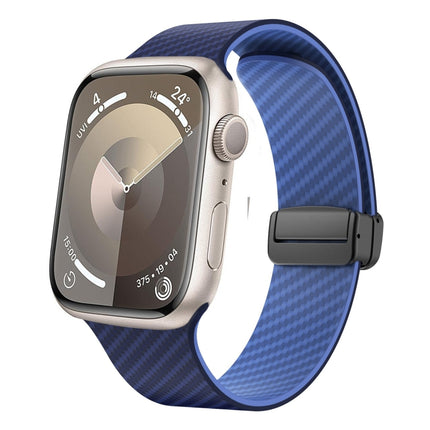 Carbon Fiber Magnetic Black Buckle Watch Band, For Apple Watch Series 4 44mm, For Apple Watch Series 4 40mm, For Apple Watch Series 3 38mm - DealBuddy
