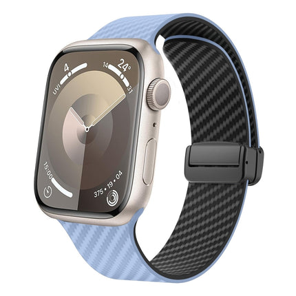 Carbon Fiber Magnetic Black Buckle Watch Band, For Apple Watch Series 4 44mm, For Apple Watch Series 4 40mm, For Apple Watch Series 3 38mm - DealBuddy