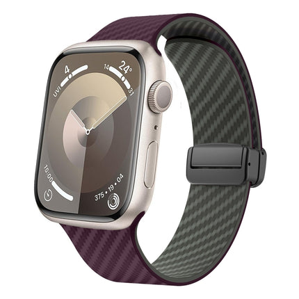 Carbon Fiber Magnetic Black Buckle Watch Band, For Apple Watch Series 3 42mm, For Apple Watch Series 2 42mm, For Apple Watch Series 2 38mm - DealBuddy