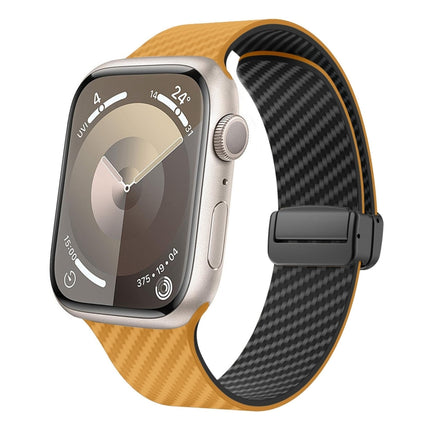 Carbon Fiber Magnetic Black Buckle Watch Band, For Apple Watch Series 3 42mm, For Apple Watch Series 2 42mm, For Apple Watch Series 2 38mm - DealBuddy