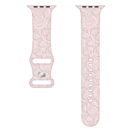 Rose Embossed Silicone Watch Band, For Apple Watch Series 3 38mm, For Apple Watch Series 3 42mm, For Apple Watch Series 2 42mm, For Apple Watch Series 2 38mm, For Apple Watch 42mm, For Apple Watch 38mm, For Apple Watch Series 8 41mm                    ... - DealBuddy
