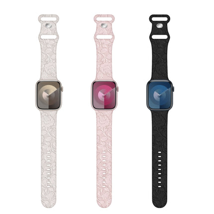 Rose Embossed Silicone Watch Band, For Apple Watch Series 3 38mm, For Apple Watch Series 3 42mm, For Apple Watch Series 2 42mm, For Apple Watch Series 2 38mm, For Apple Watch 42mm, For Apple Watch 38mm, For Apple Watch Series 8 41mm                    ... - DealBuddy