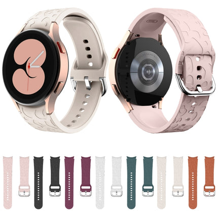 Leopard Print Embossed Silicone Watch Band, For Samsung Galaxy Watch 6 - DealBuddy