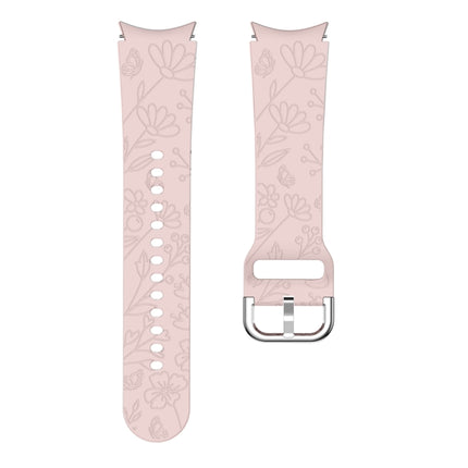 Butterfly Flower Embossed Silicone Watch Band, For Samsung Galaxy Watch 6 - DealBuddy