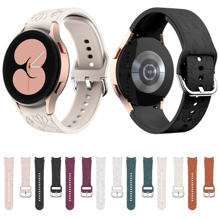 Butterfly Flower Embossed Silicone Watch Band, For Samsung Galaxy Watch 6 - DealBuddy