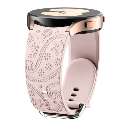 Ethnic Style Flowers Embossed Silicone Watch Band