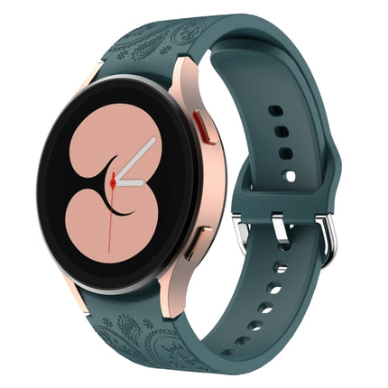 Ethnic Style Flowers Embossed Silicone Watch Band