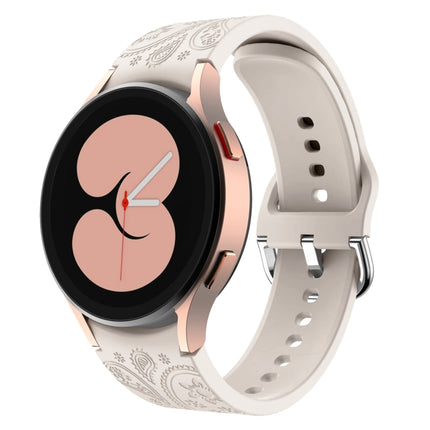 Ethnic Style Flowers Embossed Silicone Watch Band, For Samsung Galaxy Watch 6 - DealBuddy
