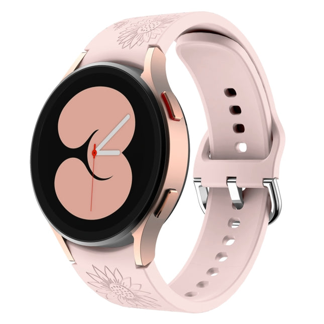 Sunflower Pattern Embossed Silicone Watch Band