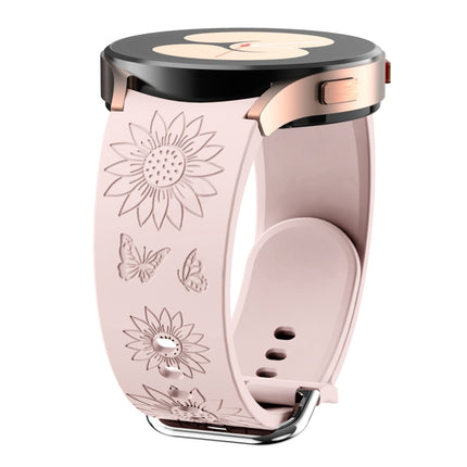 Sunflower Pattern Embossed Silicone Watch Band, For Samsung Galaxy Watch 6 - DealBuddy