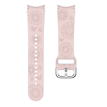 Sunflower Pattern Embossed Silicone Watch Band, For Samsung Galaxy Watch 6 - DealBuddy