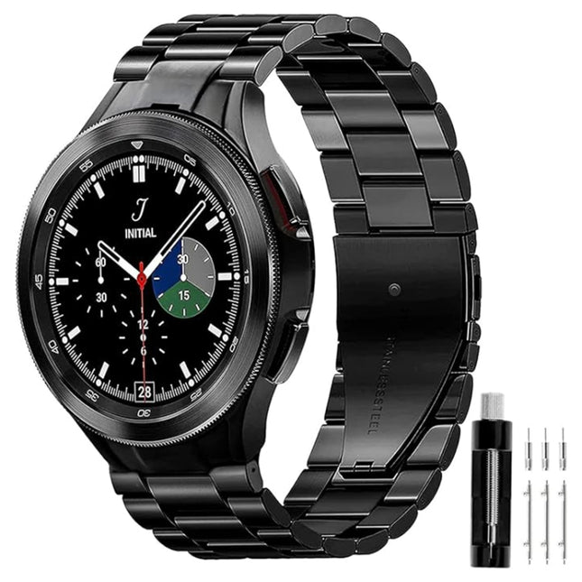 Three Bead Stainless Steel Metal Watch Band