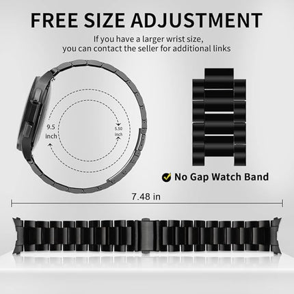Three Bead Stainless Steel Metal Watch Band, For Samsung Galaxy Watch 6 / 5 / 4 - DealBuddy