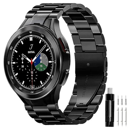 Three Bead Stainless Steel Metal Watch Band, For Samsung Galaxy Watch 6 / 5 / 4 - DealBuddy