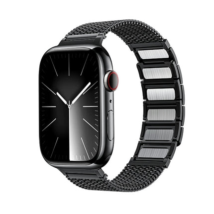 Magnetic Clasp Braided Chain Stainless Steel Watch Band, For Apple Watch SE 2023 44mm, For Apple Watch SE 2023 40mm, For Apple Watch Ultra 2 49mm, For Apple Watch Series 9 45mm, For Apple Watch Series 9 41mm, For Apple Watch Ultra 49mm                 ... - DealBuddy