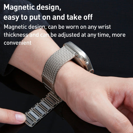 Magnetic Clasp Braided Chain Stainless Steel Watch Band, For Apple Watch 42mm, For Apple Watch 38mm - DealBuddy