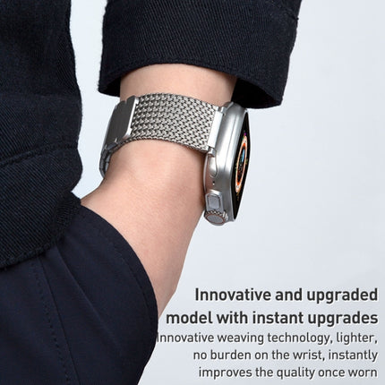 Magnetic Clasp Braided Chain Stainless Steel Watch Band, For Apple Watch 42mm, For Apple Watch 38mm - DealBuddy