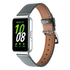 Sewing Thread Genuine Leather Watch Band, For Samsung Galaxy Fit 3 - DealBuddy