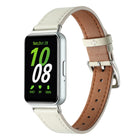 Sewing Thread Genuine Leather Watch Band, For Samsung Galaxy Fit 3 - DealBuddy