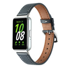 Sewing Thread Genuine Leather Watch Band, For Samsung Galaxy Fit 3 - DealBuddy