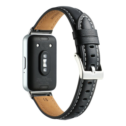 Pointed Tail Genuine Leather Watch Band, For Samsung Galaxy Fit 3 - DealBuddy