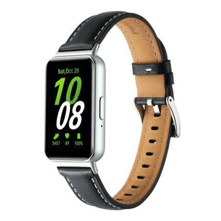 Pointed Tail Genuine Leather Watch Band, For Samsung Galaxy Fit 3 - DealBuddy