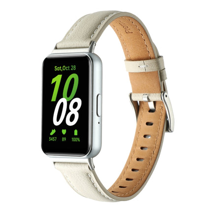 Pointed Tail Genuine Leather Watch Band, For Samsung Galaxy Fit 3 - DealBuddy