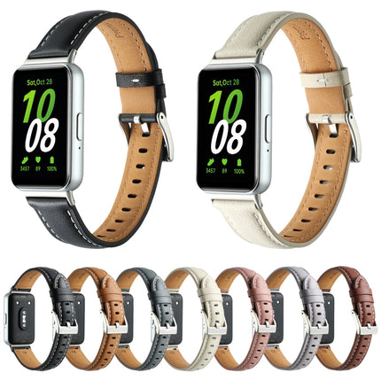Pointed Tail Genuine Leather Watch Band, For Samsung Galaxy Fit 3 - DealBuddy