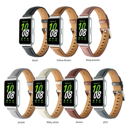 Pointed Tail Genuine Leather Watch Band, For Samsung Galaxy Fit 3 - DealBuddy