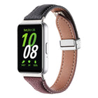 Litchi Texture Magnetic Buckle Slim Leather Watch Band