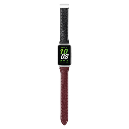 Litchi Texture Magnetic Buckle Slim Leather Watch Band