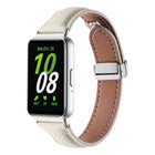 Litchi Texture Magnetic Buckle Slim Leather Watch Band