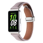 Litchi Texture Magnetic Buckle Slim Leather Watch Band