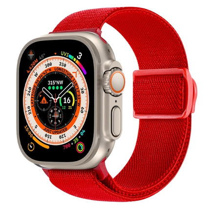 Carbon Fiber Texture Snap Buckle Nylon Watch Band, For Apple Watch SE 2023 40mm, For Apple Watch Ultra 2 49mm, For Apple Watch Series 9 45mm