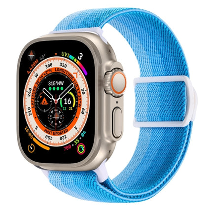 Carbon Fiber Texture Snap Buckle Nylon Watch Band, For Apple Watch SE 2023 40mm, For Apple Watch Ultra 2 49mm, For Apple Watch Series 9 45mm