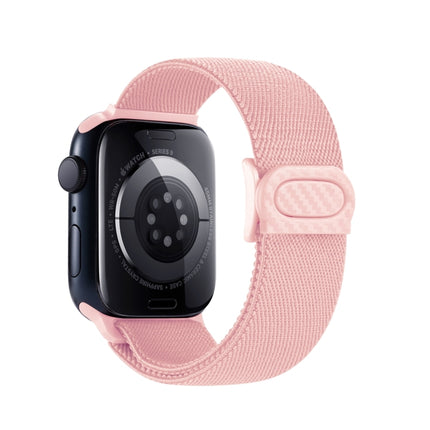 Carbon Fiber Texture Snap Buckle Nylon Watch Band, For Apple Watch Series 9 41mm, For Apple Watch Ultra 49mm, For Apple Watch Series 8 41mm