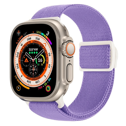 Carbon Fiber Texture Snap Buckle Nylon Watch Band, For Apple Watch Series 9 41mm, For Apple Watch Ultra 49mm, For Apple Watch Series 8 41mm
