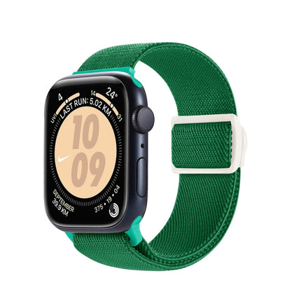 Carbon Fiber Texture Snap Buckle Nylon Watch Band, For Apple Watch Series 9 41mm, For Apple Watch Ultra 49mm, For Apple Watch Series 8 41mm
