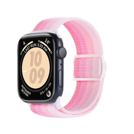 Carbon Fiber Texture Snap Buckle Nylon Watch Band, For Apple Watch Series 7 41mm, For Apple Watch Series 7 45mm, For Apple Watch SE 40mm