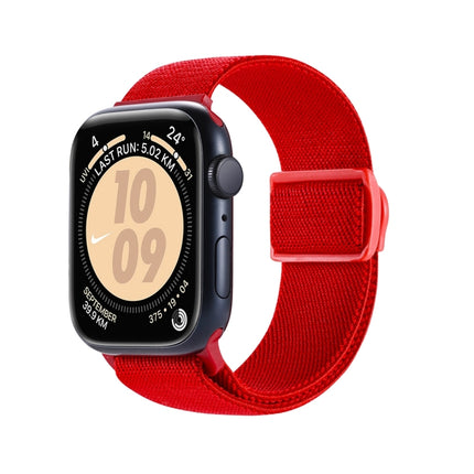 Carbon Fiber Texture Snap Buckle Nylon Watch Band, For Apple Watch SE 44mm, For Apple Watch Series 6 40mm, For Apple Watch Series 6 44mm