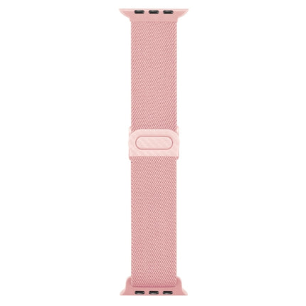 Carbon Fiber Texture Snap Buckle Nylon Watch Band, For Apple Watch Series 10 46mm, For Apple Watch Series 10 42mm, For Apple Watch SE 2023 44mm