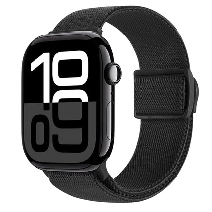 Carbon Fiber Texture Snap Buckle Nylon Watch Band, For Apple Watch Series 10 46mm, For Apple Watch Series 10 42mm, For Apple Watch SE 2023 44mm