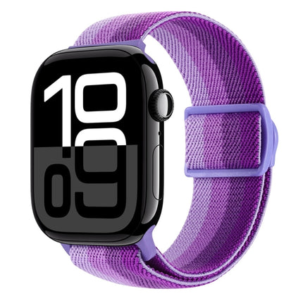 Carbon Fiber Texture Snap Buckle Nylon Watch Band, For Apple Watch Series 10 46mm, For Apple Watch Series 10 42mm, For Apple Watch SE 2023 44mm