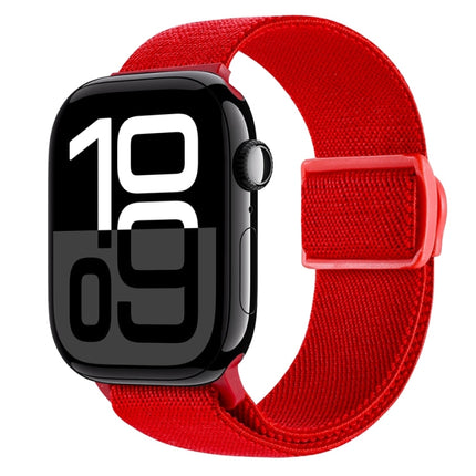 Carbon Fiber Texture Snap Buckle Nylon Watch Band, For Apple Watch Series 10 46mm, For Apple Watch Series 10 42mm, For Apple Watch SE 2023 44mm