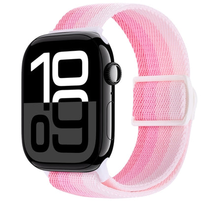 Carbon Fiber Texture Snap Buckle Nylon Watch Band, For Apple Watch Series 10 46mm, For Apple Watch Series 10 42mm, For Apple Watch SE 2023 44mm