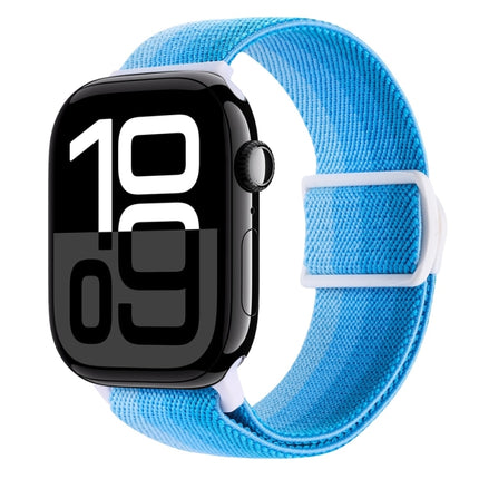Carbon Fiber Texture Snap Buckle Nylon Watch Band, For Apple Watch Series 10 46mm, For Apple Watch Series 10 42mm, For Apple Watch SE 2023 44mm