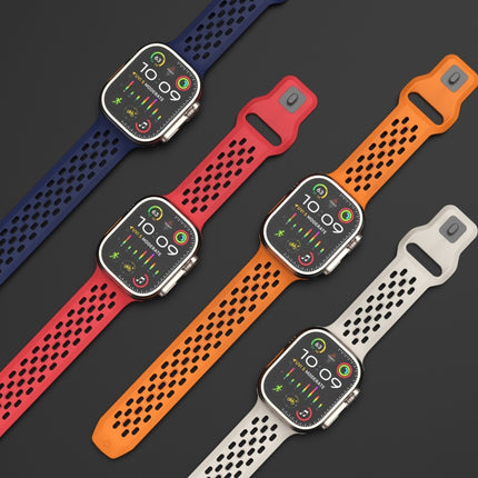 Oval Holes Fluororubber Watch Band
