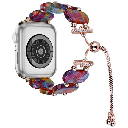 Resin Retractable Chain Watch Band, For Apple Watch SE 2023 44mm, For Apple Watch SE 2023 40mm - DealBuddy