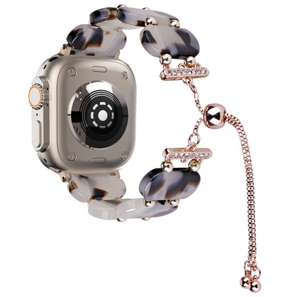 Resin Retractable Chain Watch Band, For Apple Watch Ultra 2 49mm, For Apple Watch Series 9 45mm - DealBuddy